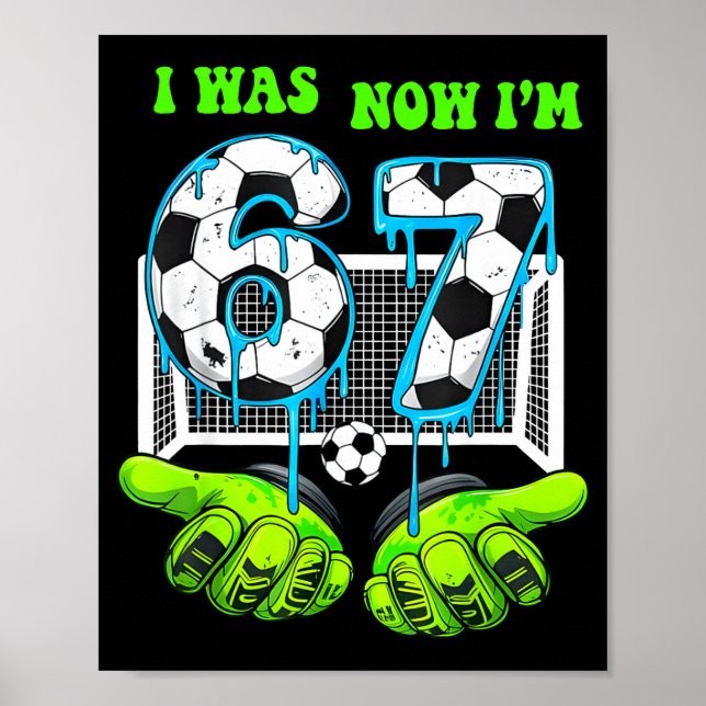 Affiche J'avais 6 ans maintenant j'ai 7 ans garçon d'anniv (Devant)