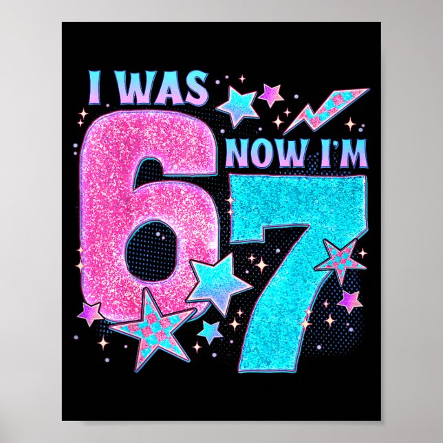 Affiche J'avais 6 ans maintenant j'ai 7 ans Six Sept Drôle (Devant)