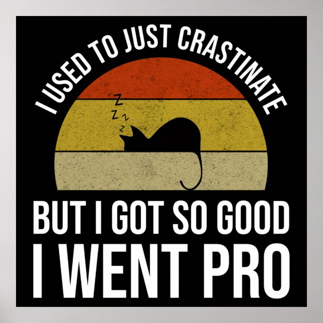 Affiche J'Avais L'Habitude De Juste Crastiner (Devant)