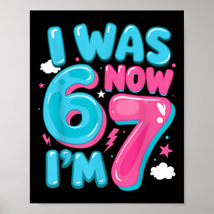 Affiche J'avais six ans maintenant j'ai sept ans 67 Groovy