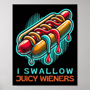 Affiche J'avale Jules Wieners Adulte Humor Naughty Provoc