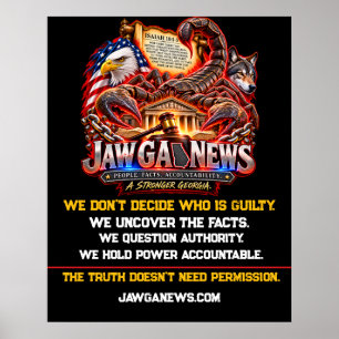 Affiche JAW GA News   Vérité, Justice & Responsabilité