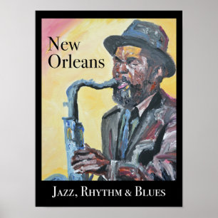 Affiche Jazz de la Nouvelle-Orléans, Rhythm & Blues
