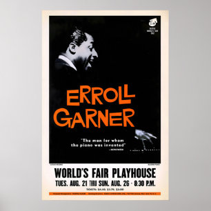 Affiche jazz Erroll Garner - One World Concert