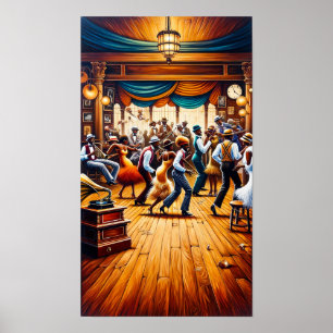 Affiche Jazz et Blues in Motion : Art afro-américain