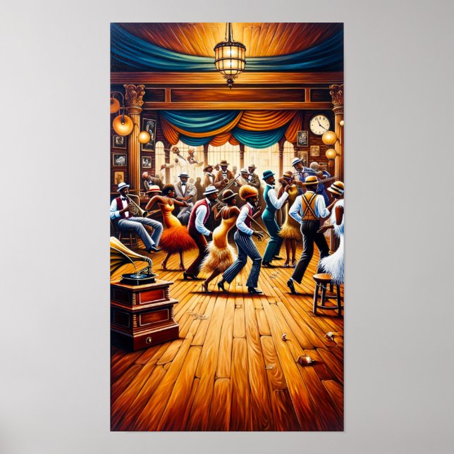 Affiche Jazz et Blues in Motion : Art afro-américain (Devant)
