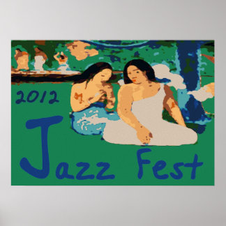 Affiche Jazz Fest 2012, assis près de l'arbre