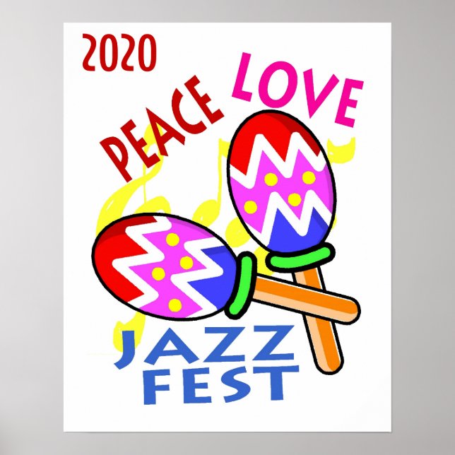 Affiche Jazz Fest 2020 Peace Love (Devant)