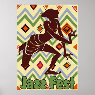 Affiche Jazz Fest Danseuse
