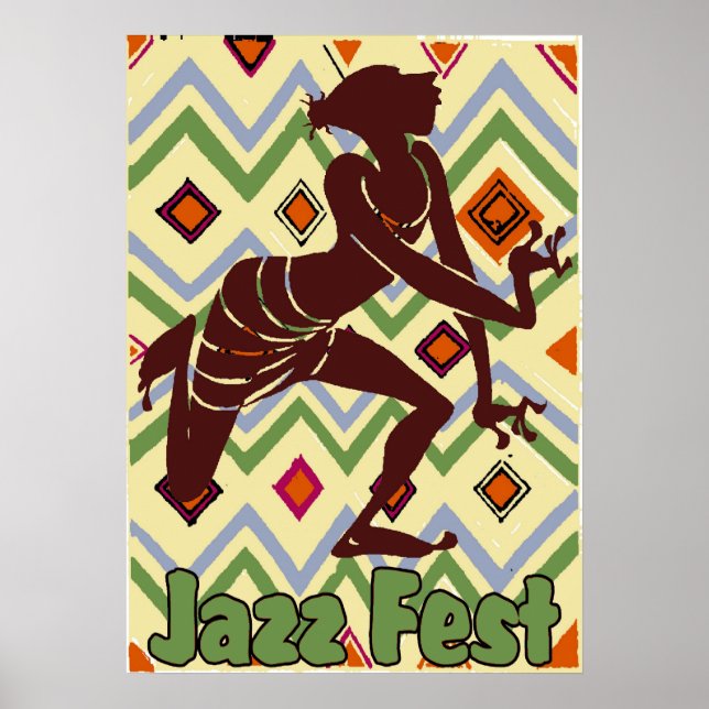 Affiche Jazz Fest Danseuse (Devant)
