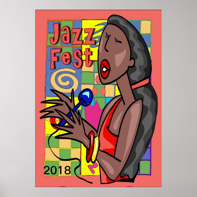 Affiche Jazz Fest Singer 2018 modifier le texte (Devant)