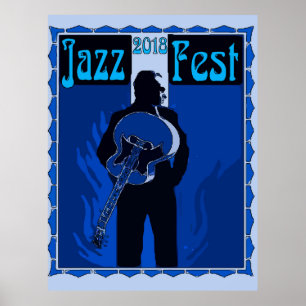 Affiche Jazz Man In Blue, 2018