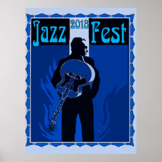 Affiche Jazz Man In Blue, 2018