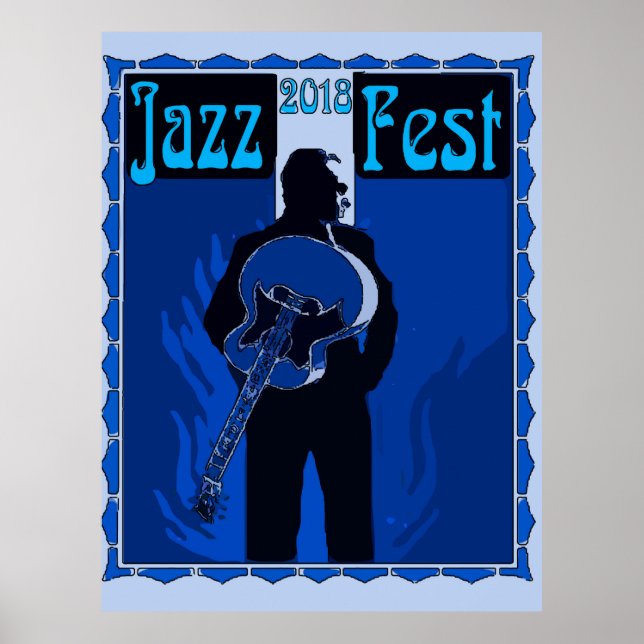 Affiche Jazz Man In Blue, 2018 (Devant)