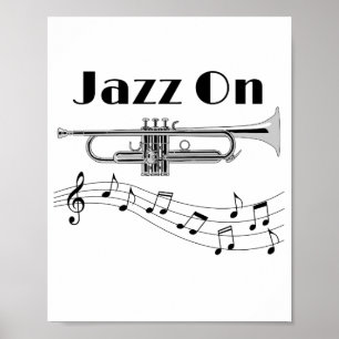 Affiche Jazz musicien sur Trumpet Player