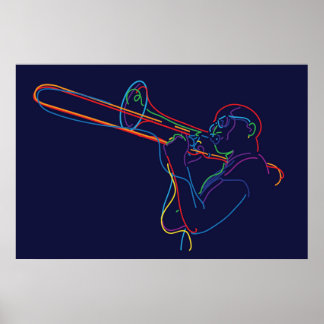 Affiche Jazz trombone