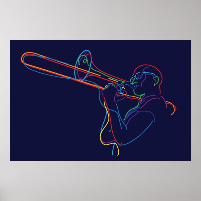 Affiche Jazz trombone (Devant)