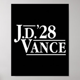 Affiche Jd Vance 28 Red Vance 2028 J.d. Président Hillbill