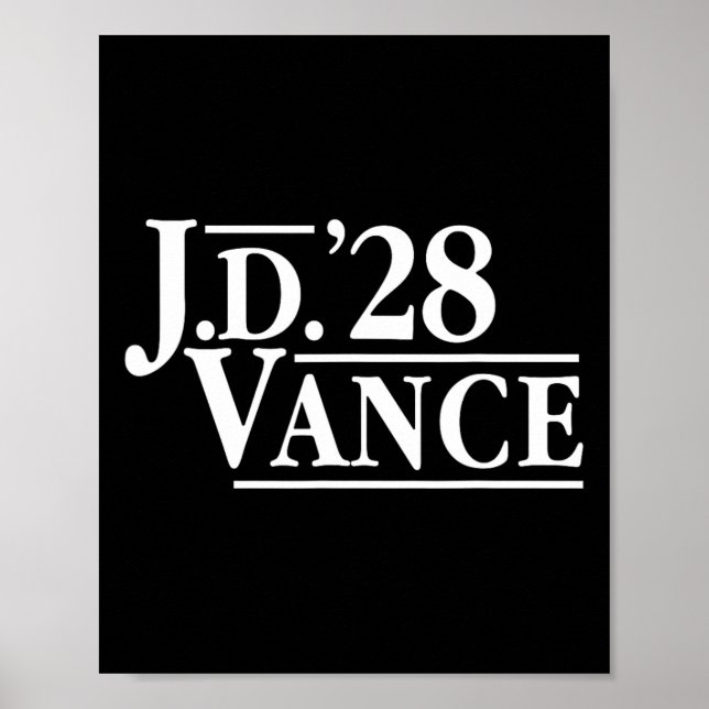 Affiche Jd Vance 28 Red Vance 2028 J.d. Président Hillbill (Devant)