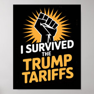 Affiche Je ai Survécu au Tarif Trump T-Shirt