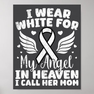 Affiche Je Ange Blanc Ciel Cancer du Poumon