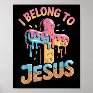 Affiche Je Appartiens à Jésus Enfants Crème Glacée Chrétie