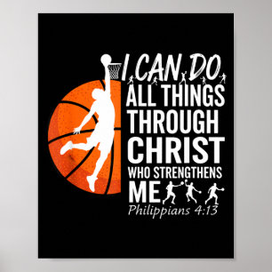 Affiche Je basket-ball chrétien Philippiens 4 13