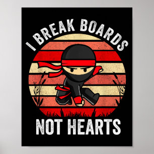 Affiche Je casse des planches pas des cœurs Ninja Gif de l