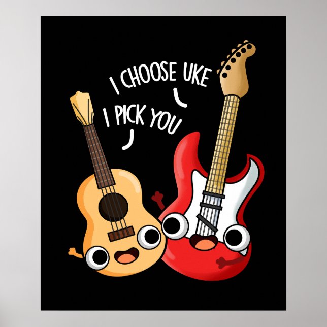Affiche Je Choisis Uke Je Vous Choisis Drôle Guitare Ukule (Devant)