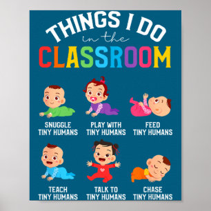 Affiche Je Choses Salle de classe Garderie Enseignant Nour