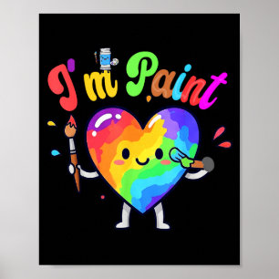 Affiche Je cœur aime doigter je peins joli couple Valen