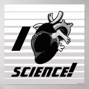 Affiche Je (Cœur Anatomique) Science