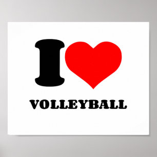 AFFICHE JE COEUR VOLLEYBALL