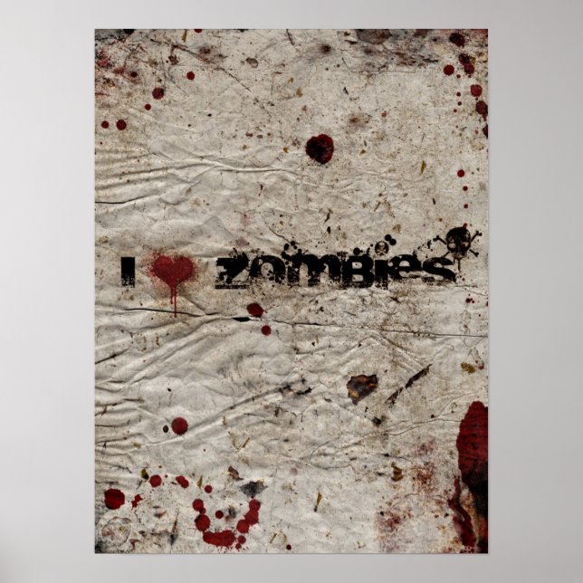 Affiche Je Coeur Zombies (Devant)