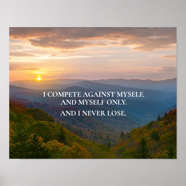 Affiche Je Concurrence Contre Moi-Même Seulement (Devant)