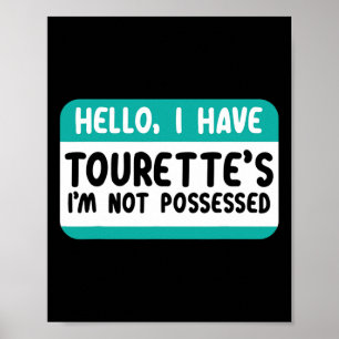 Affiche Je Connais Le Syndrome Tourette Et Le Ruban Turquo