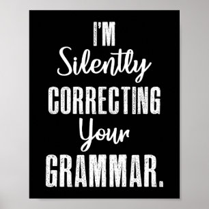 Affiche Je corrige ta grammaire en silence