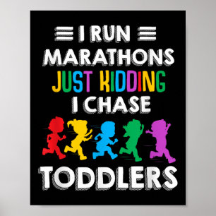 Affiche Je Coure Le Marathon En Ravissant Je Poursuis Les 