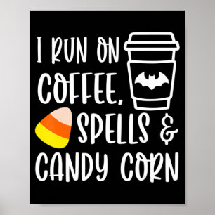 Affiche Je cours sur les épices de café et de bonbons de m