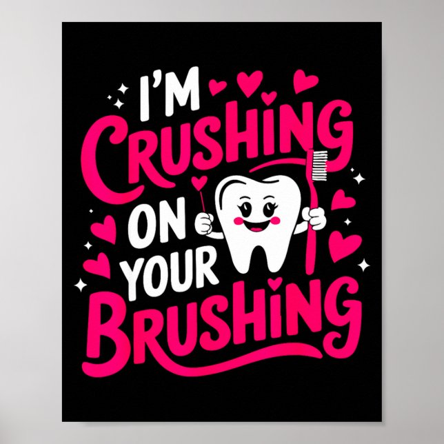 Affiche Je craque sur votre brossage drôle de Saint-Valent (Devant)