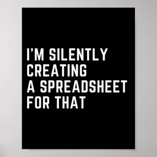 Affiche Je crée silencieusement une feuille de calcul pour