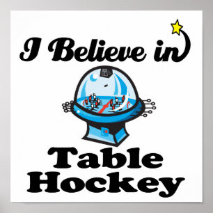 Affiche je crois au hockey sur table