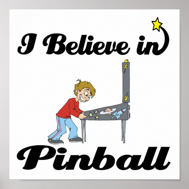 Affiche je crois au pinball (Devant)