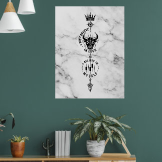 Affiche Je crois en moi-même Symbole Classique de Marbre T