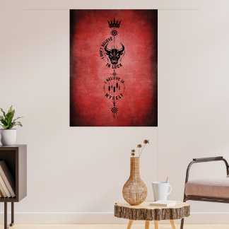 Affiche Je crois en moi Symbole Trader Rouge Cramoisi