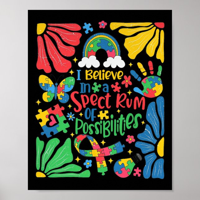 Affiche Je Crois En Un Éventail De Possibilités Retro Aut (Devant)
