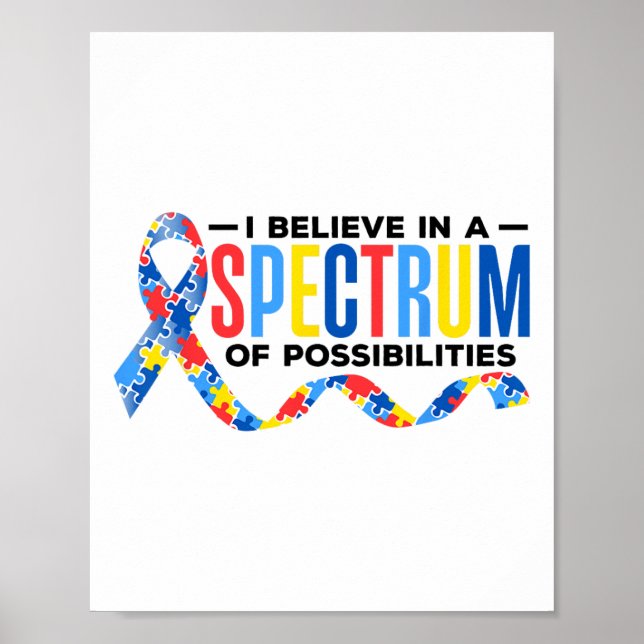 Affiche Je Crois En Un Spectre De Possibilités Autisme Mai (Devant)