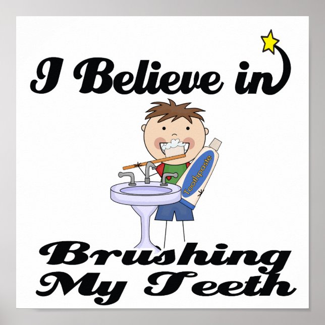 Affiche je crois qu'il faut me brosser les dents (Devant)