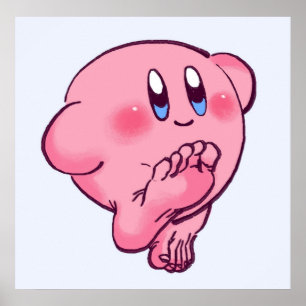 Affiche Je dessine ce kirby avec des pieds mème Extrêmemen