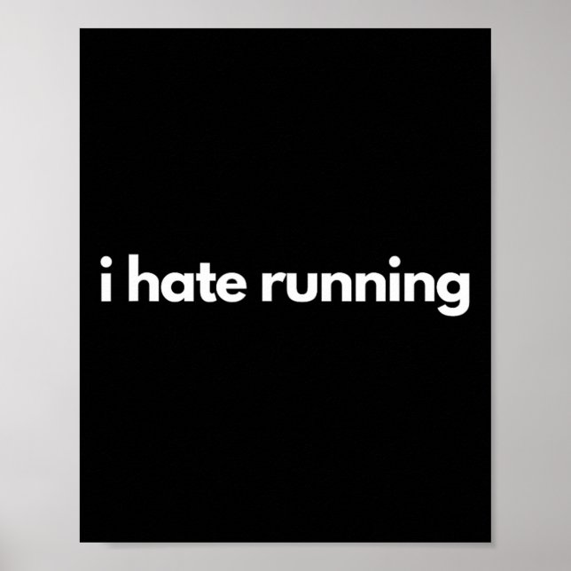 Affiche Je déteste courir drôle Gymnase Pompe Couverture F (Devant)
